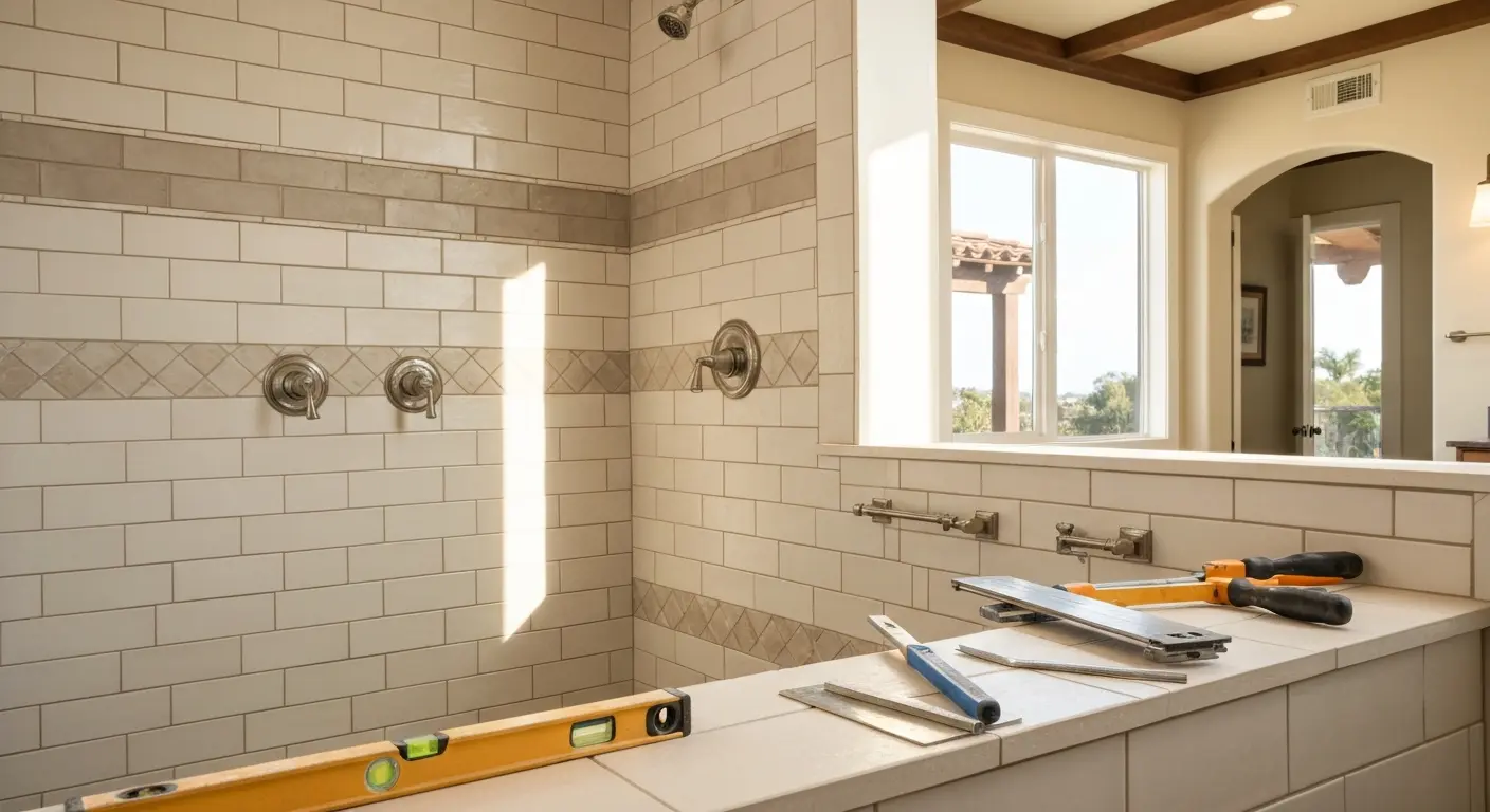 Custom tile shower design