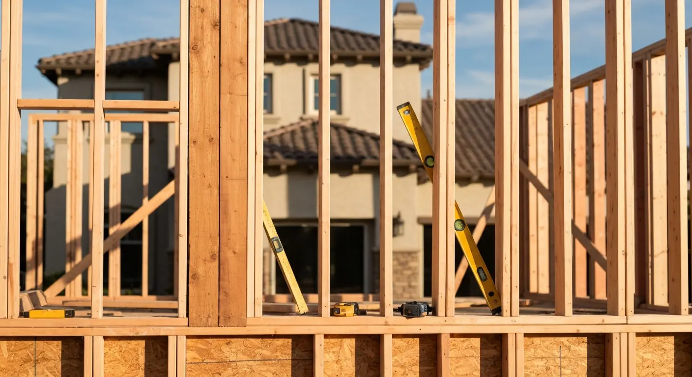 Framing work on home addition