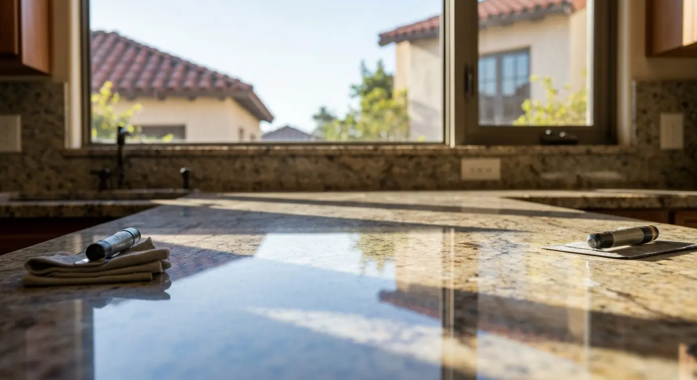 Granite countertop installation
