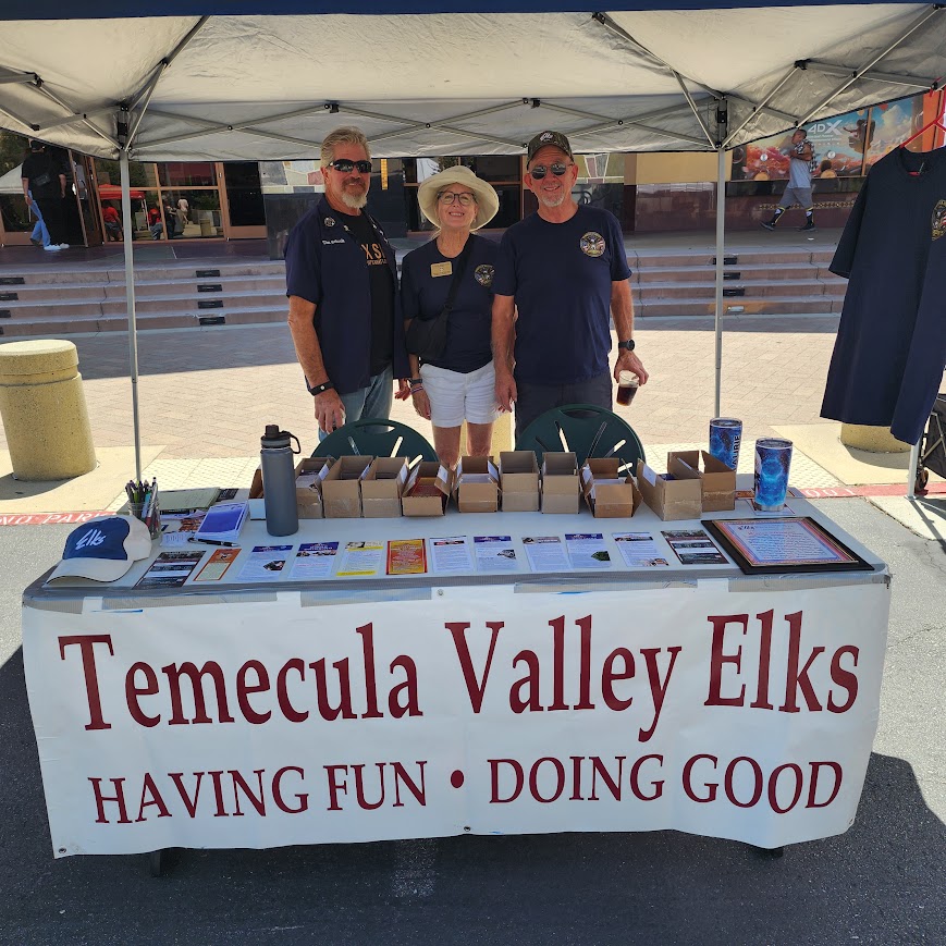 Temecula Valley Elks members sharing the Lodge mission in the community