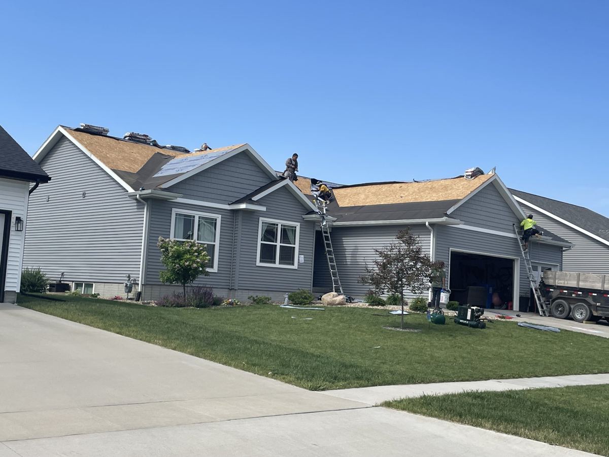 Roofing project before photo, Cedar Falls IA — Hawkland Exteriors