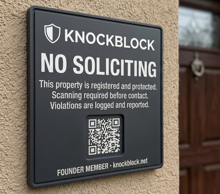 KnockBlock Founder Member Sign