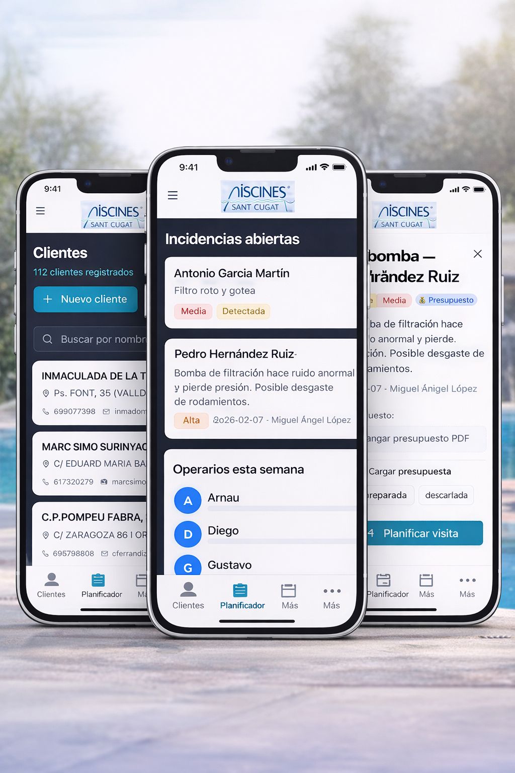 Panel de gestión PoolManager
