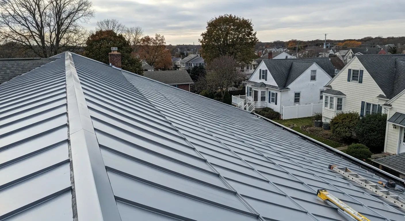 Metal roof installation