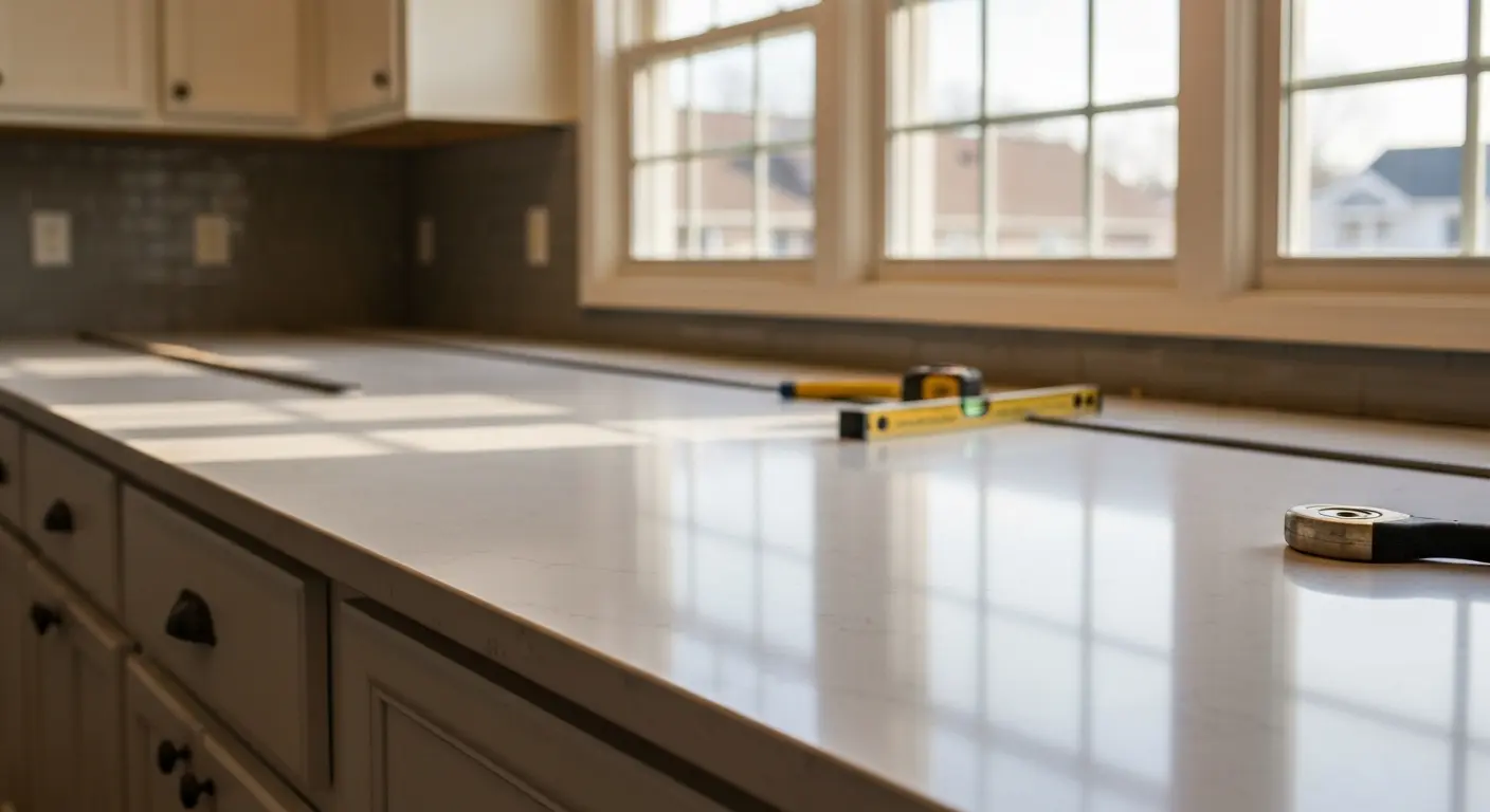 Kitchen countertop installation