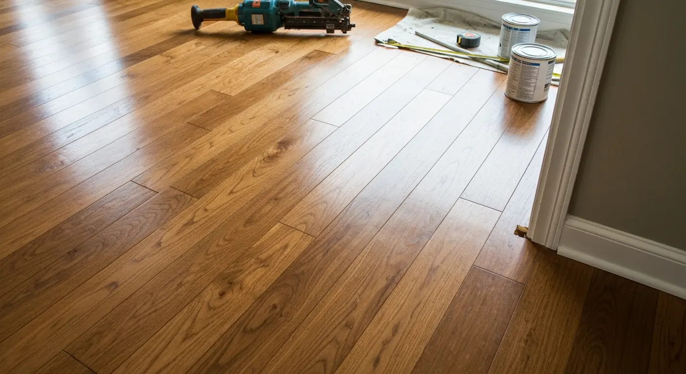 Hardwood floor installation