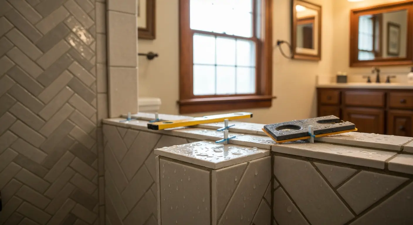 Shower tile installation