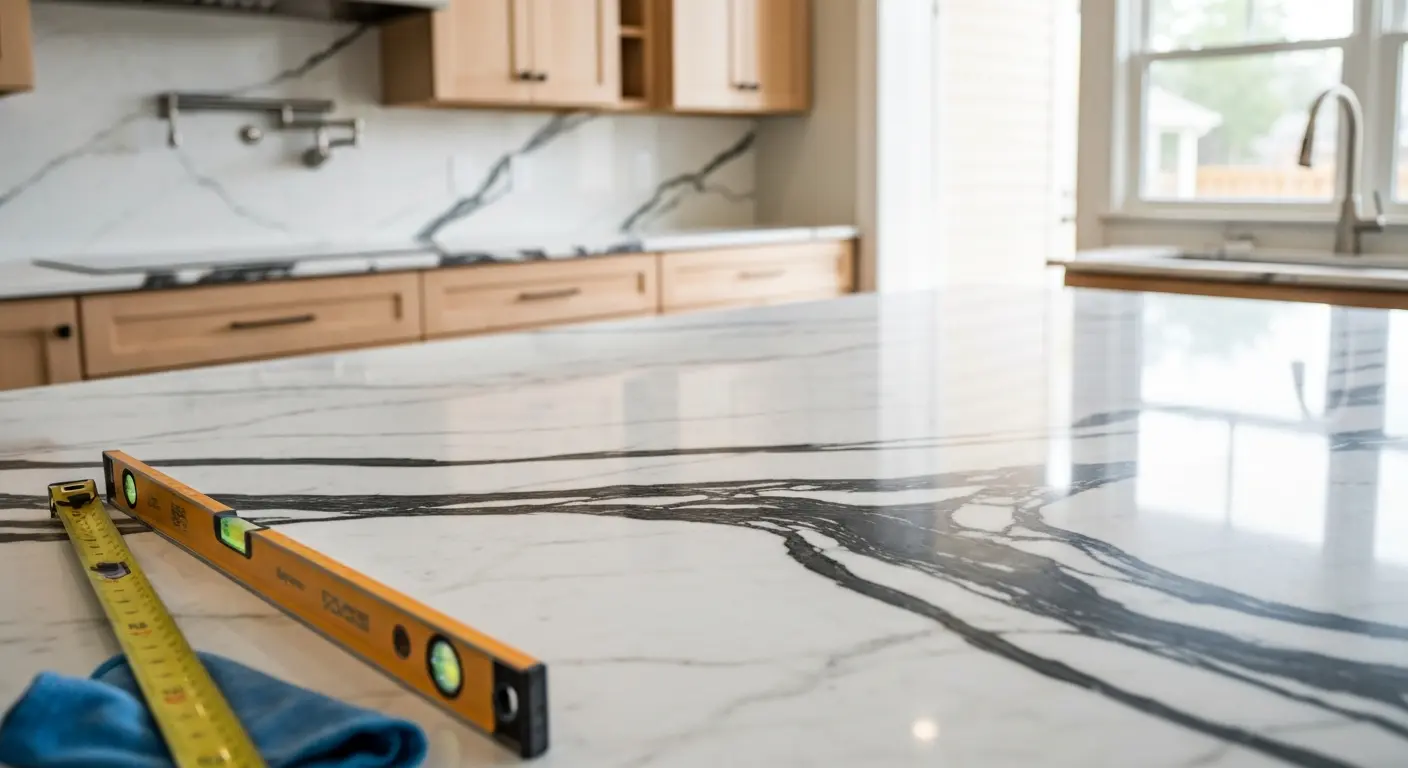 Marble countertop installation