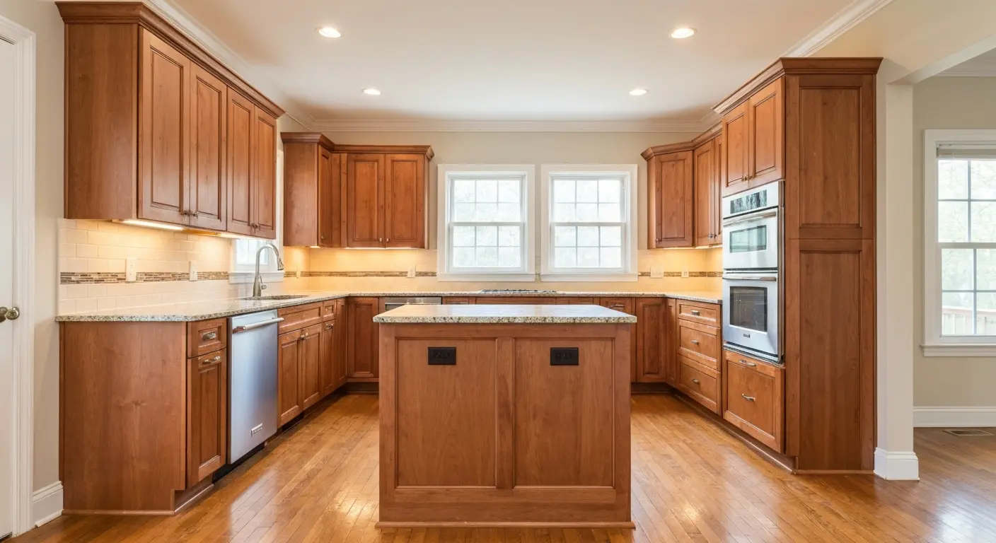 Custom kitchen cabinets installed in New Jersey home