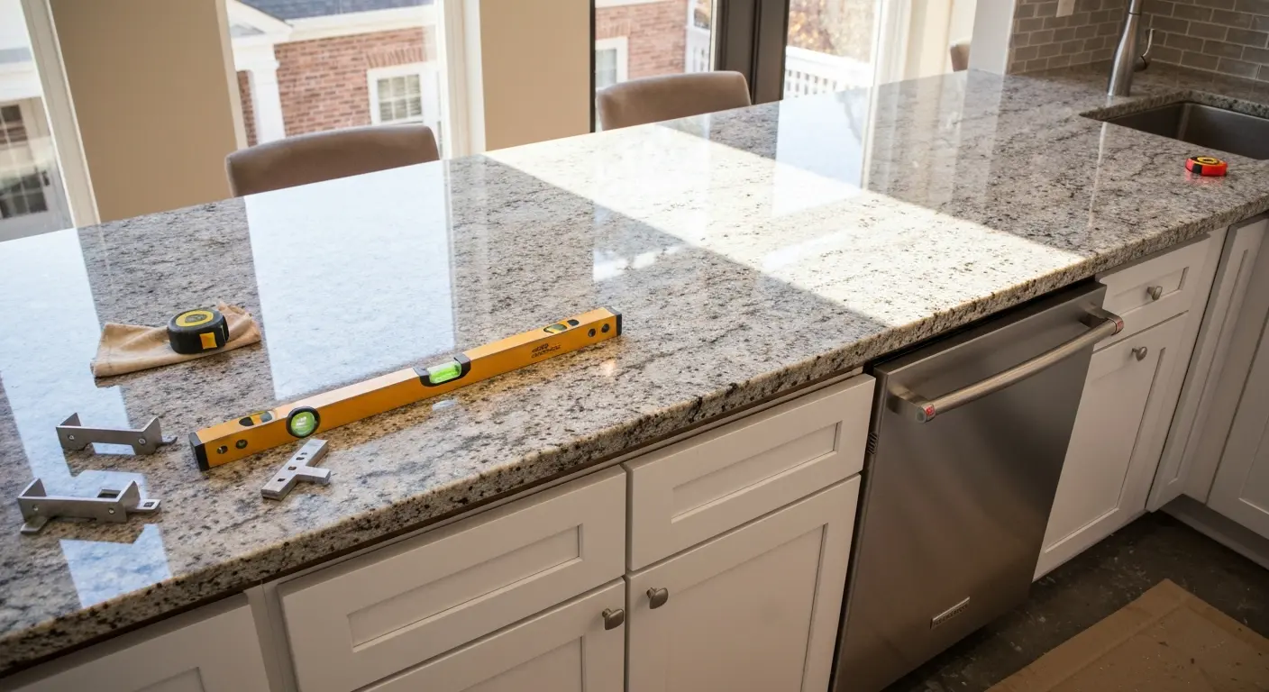Granite countertop installation