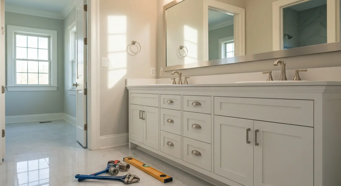 Bathroom vanity installation