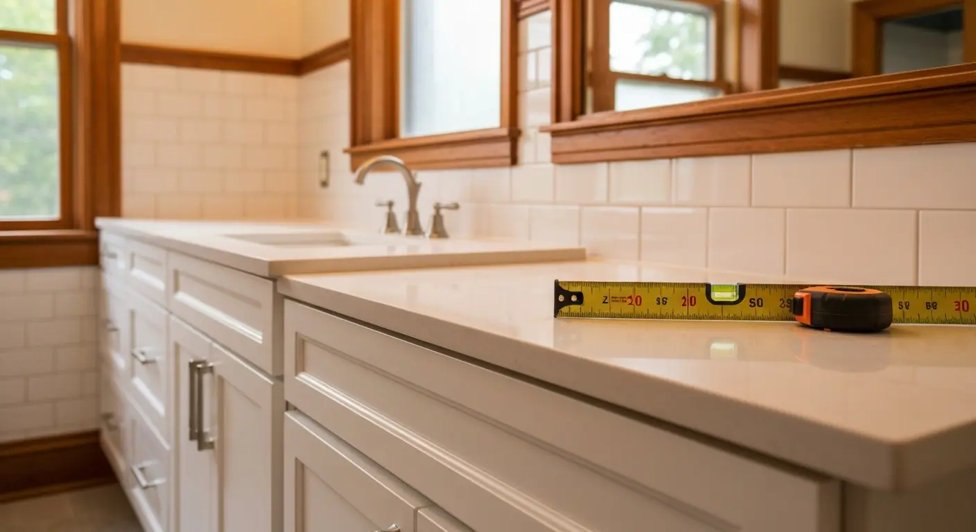 Bathroom vanity cabinet installation