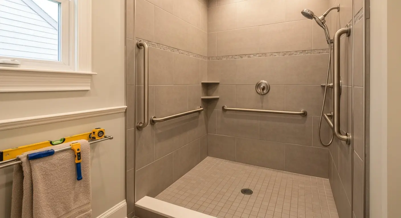 Walk-in accessible shower