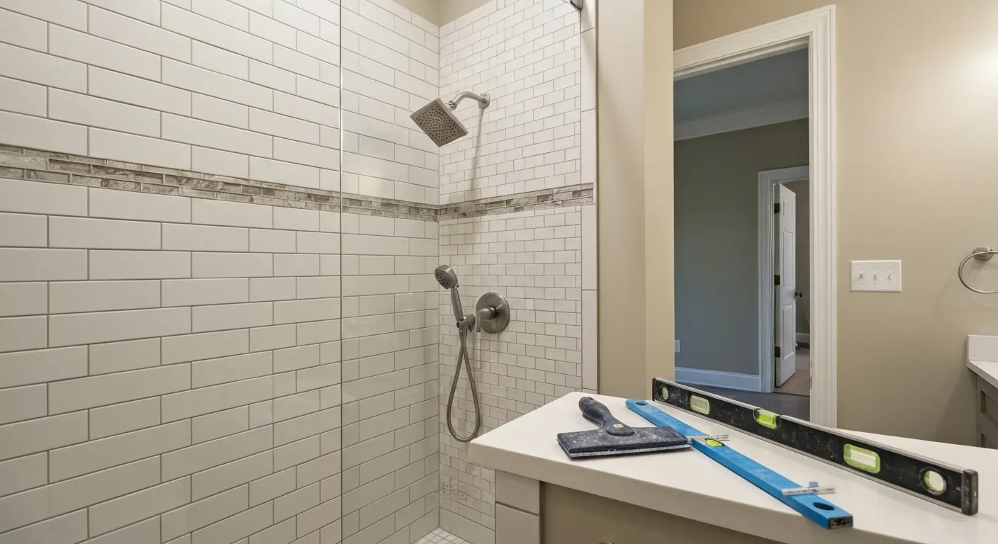 Tile shower installation