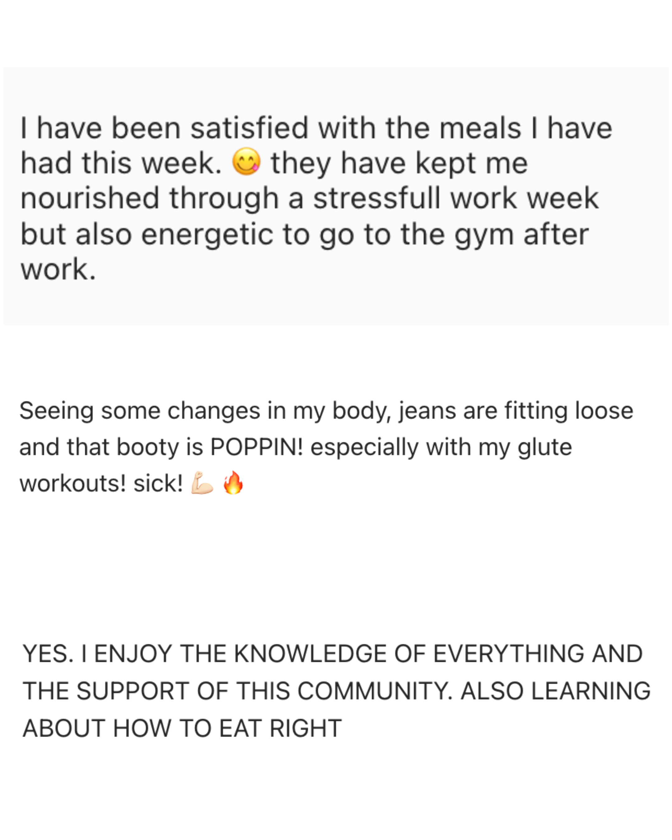 Client testimonial