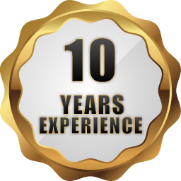10 plus years of experience badge