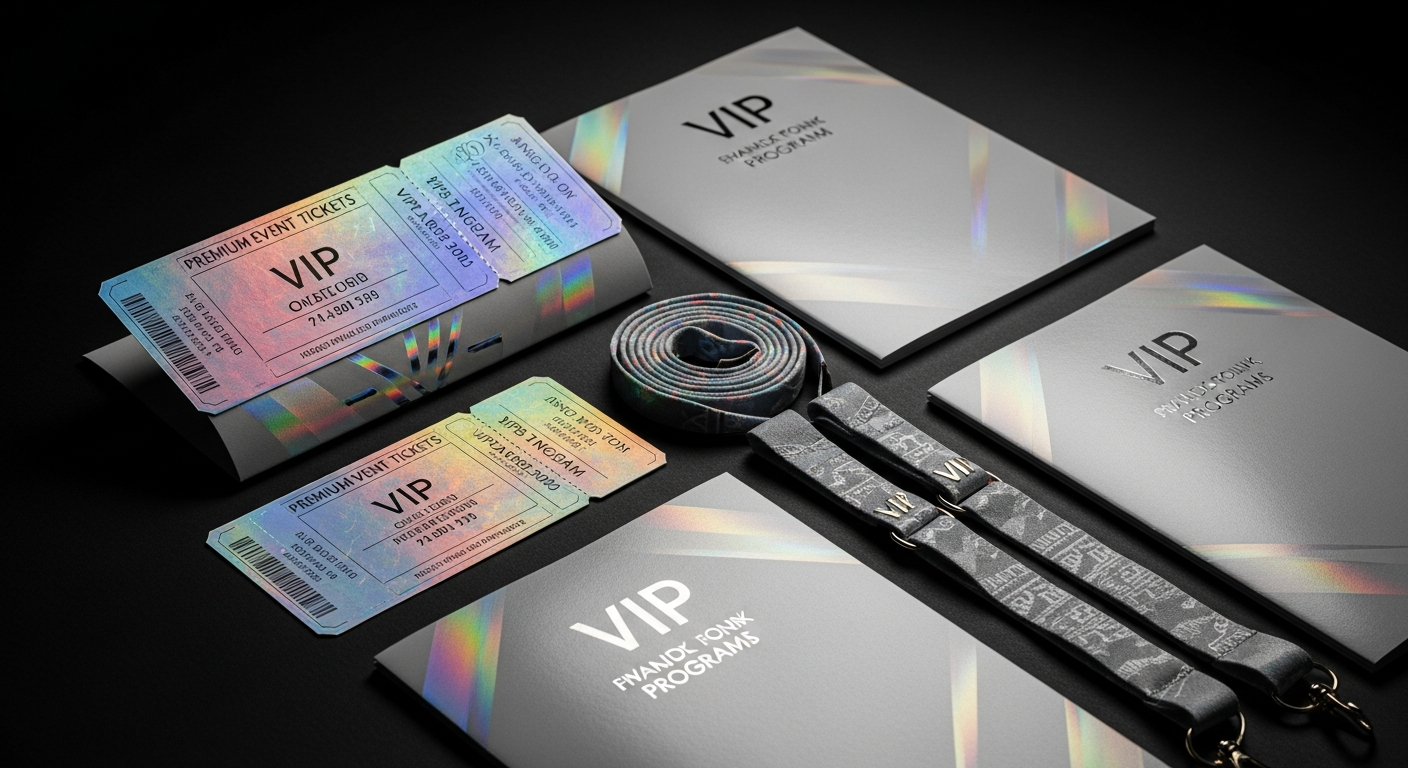 Event printing passes lanyards and programs