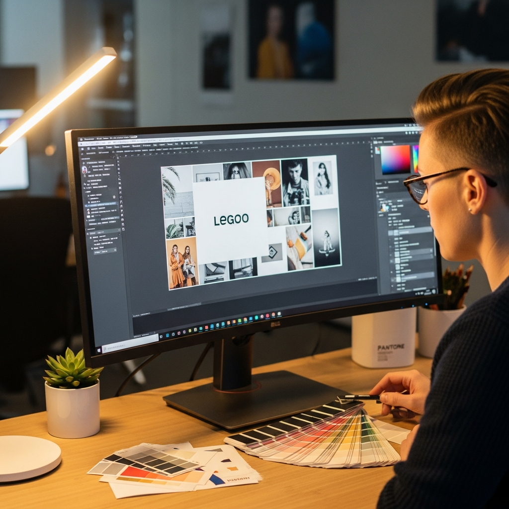 Above N Beyond designer creating custom artwork on screen