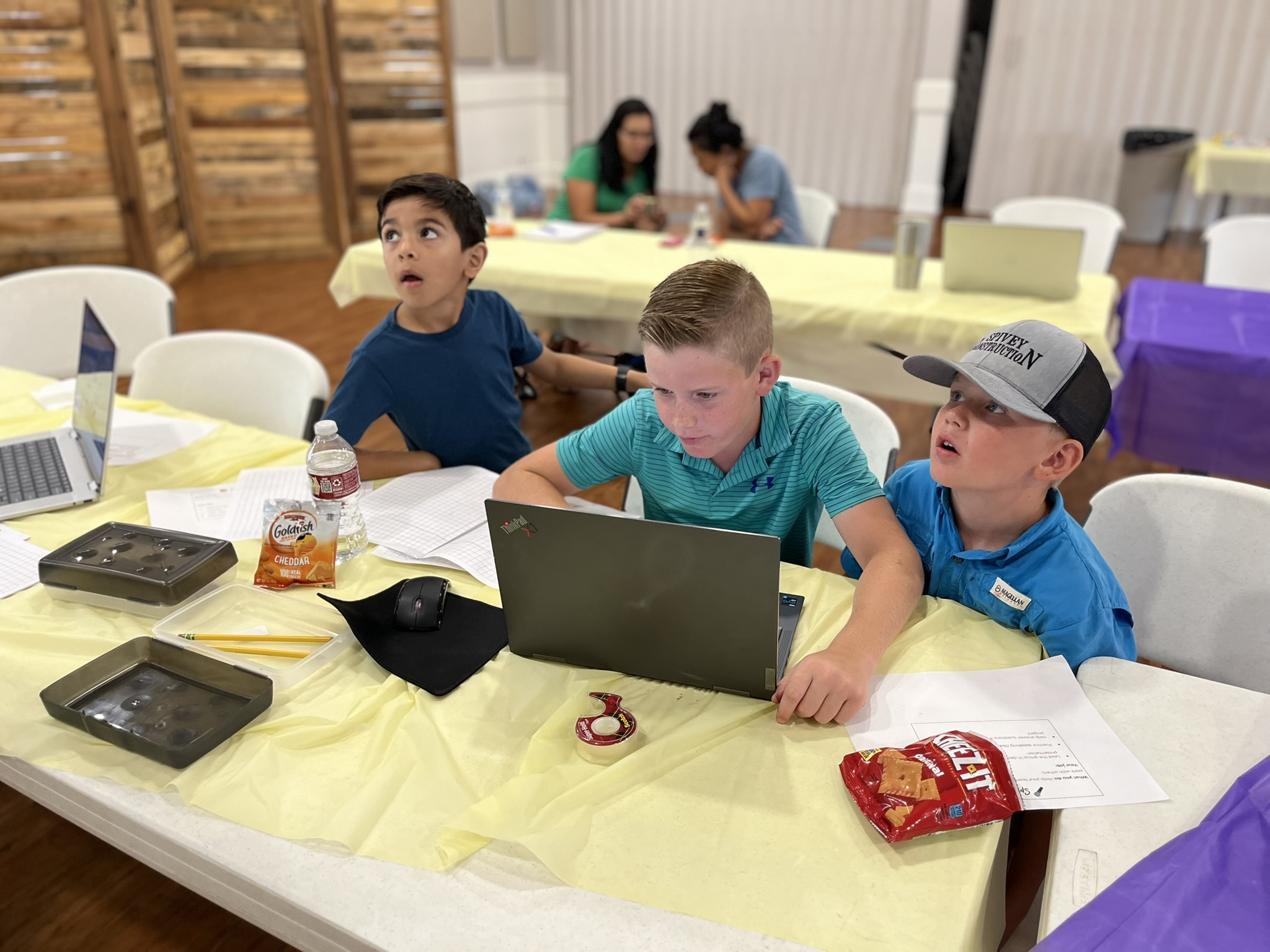 Camp participants working together, June 2025