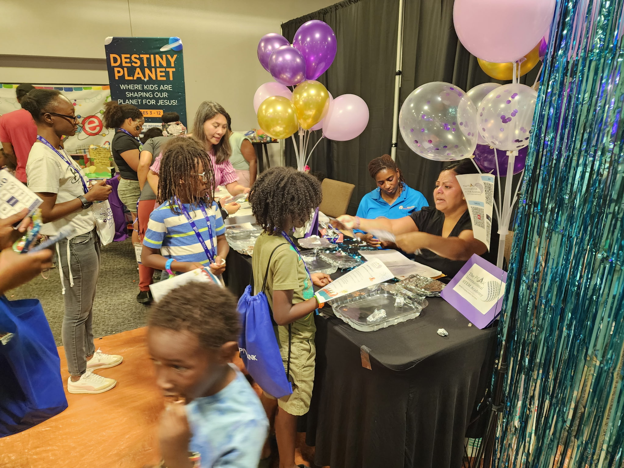 Families at the Back to School Fest, July 19, 2025