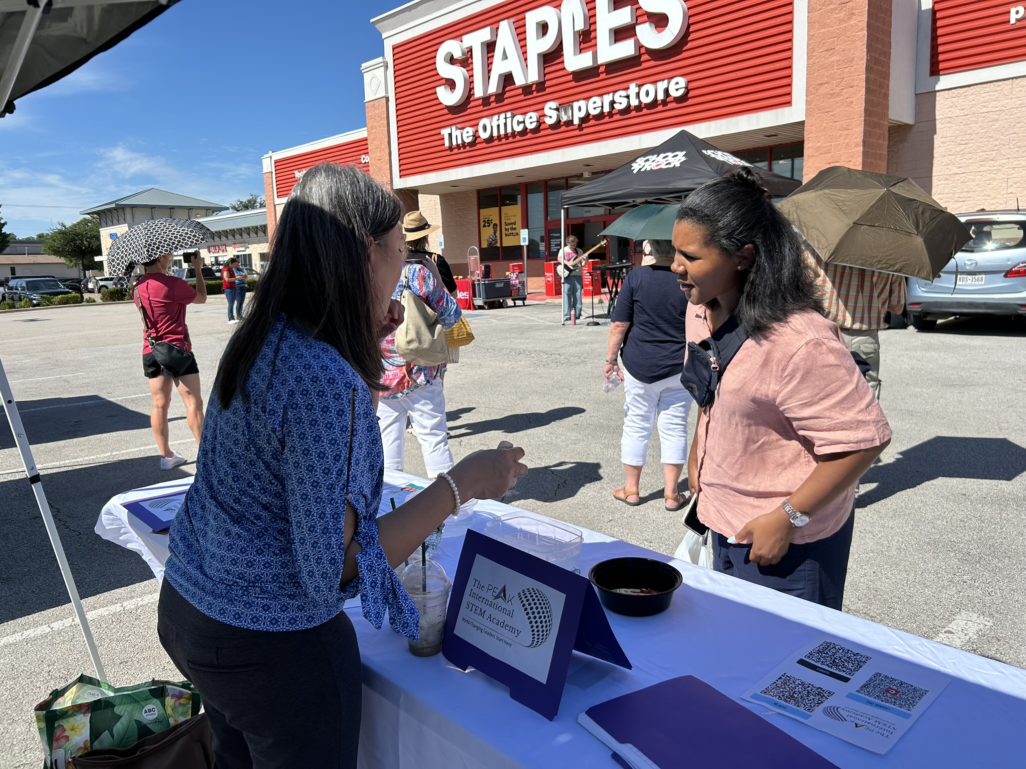 Students engaging in STEM activities at Staples, July 25, 2025