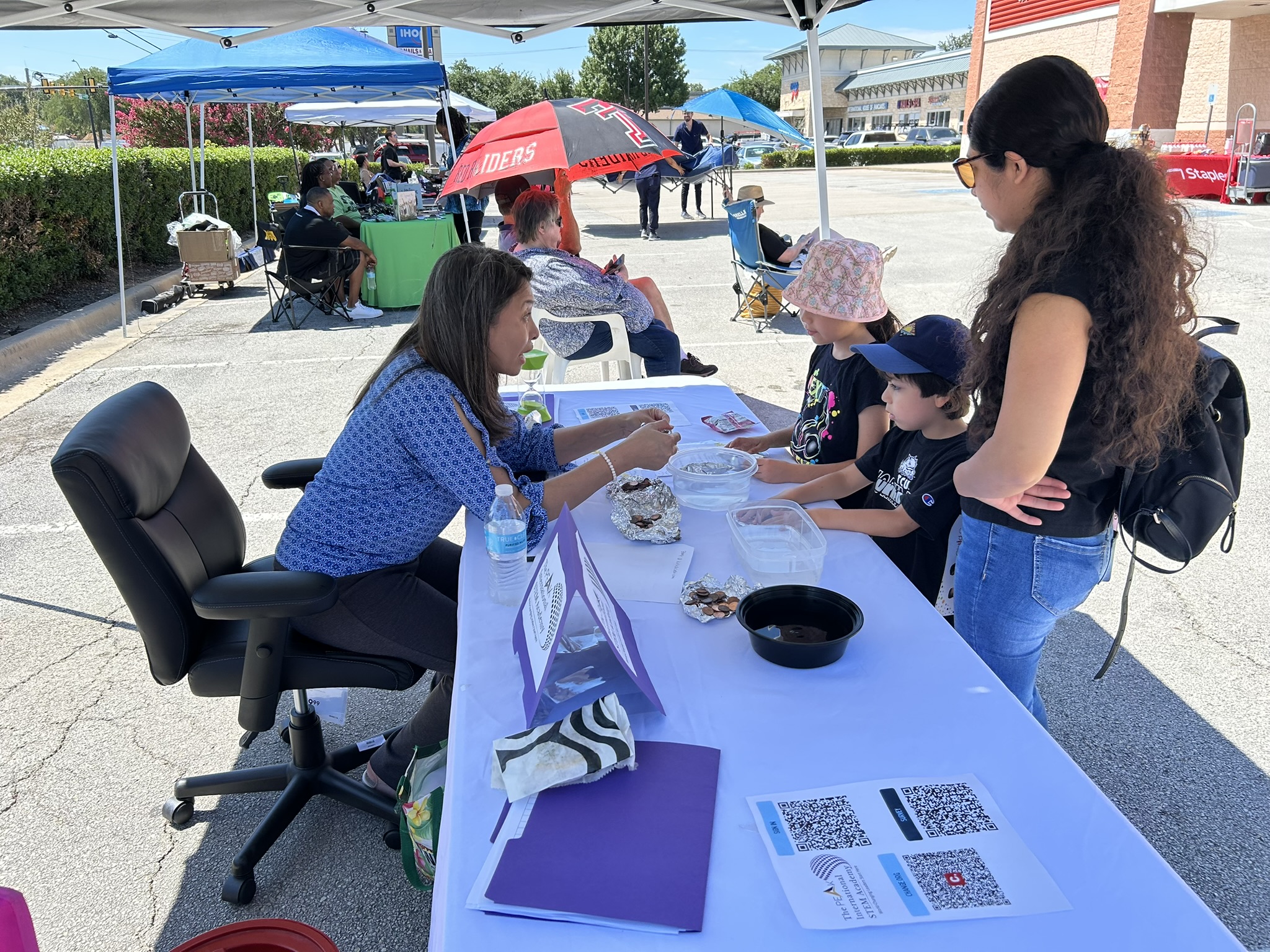 Families gathered at the Back-to-School Bash at Staples, July 25, 2025