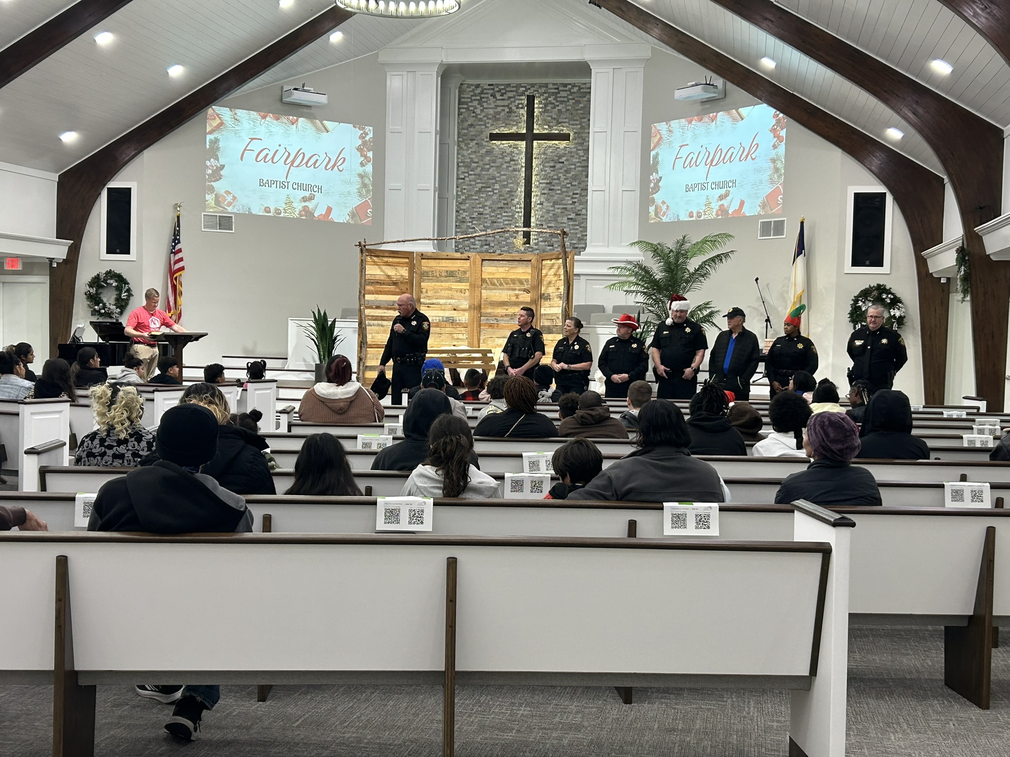 Christmas celebration with the Tarrant County Sheriff's Office, The Potter's House, and Fairpark Baptist Church, December 6, 2025