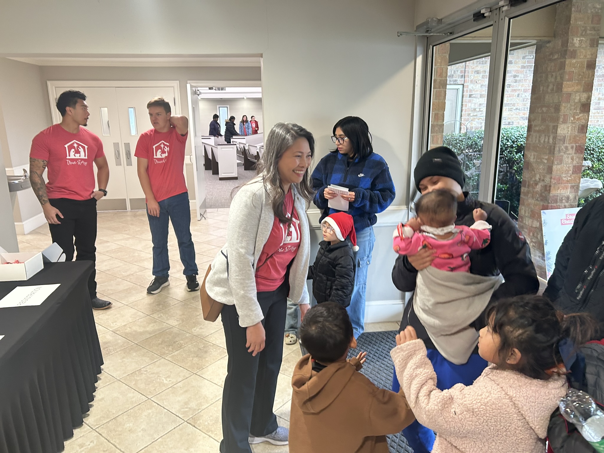 Families gathered for the Christmas celebration, December 6, 2025