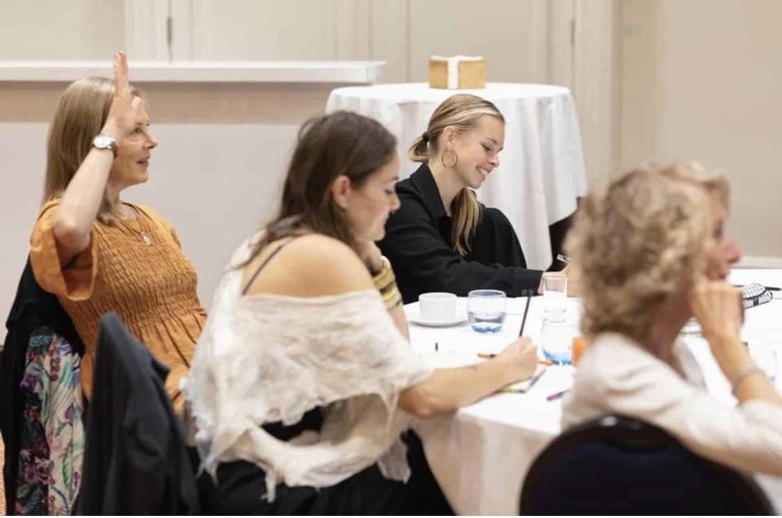 Delegate asking a question at the Cannes Conference