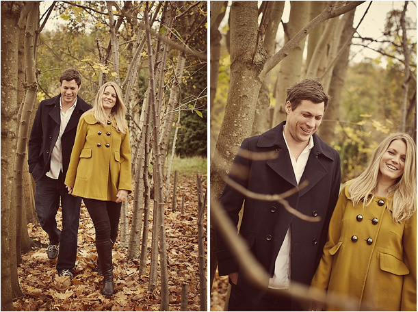 Vintage Autumn Pre-Wedding Engagement Session Surrey