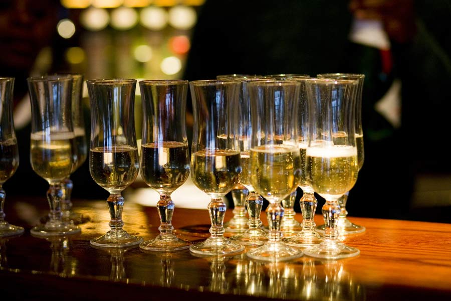 Wedding Reception Champagne glasses