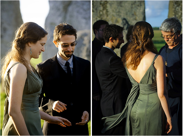 wedding handfastening ceremony at Stonehenge