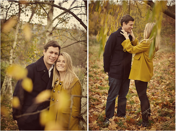 Vintage Autumn Pre-Wedding Engagement Session Surrey