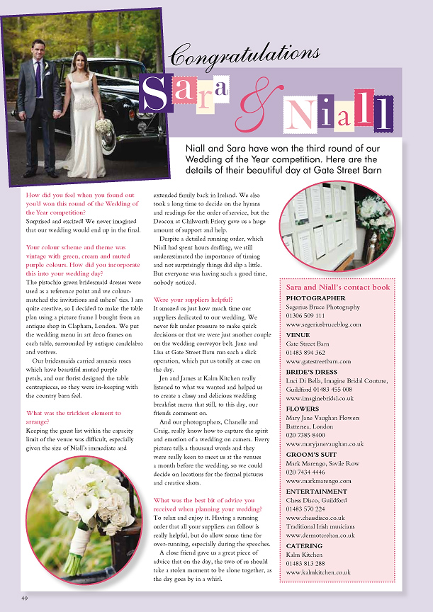 Wedding at Gatestreet Barn in Surrey