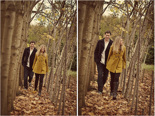 Vintage Autumn Pre-Wedding Engagement Session Surrey