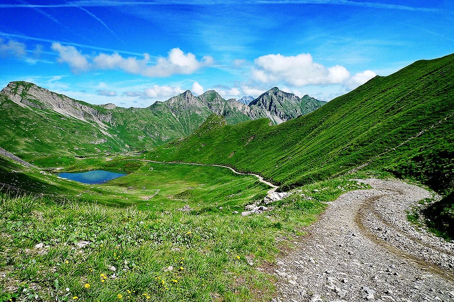 Mountain biking in the Alps