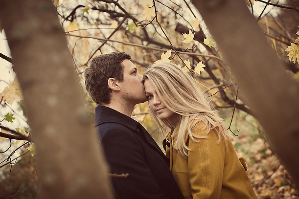 Vintage Autumn Pre-Wedding Engagement Session Surrey