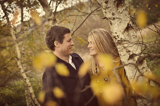 Vintage Autumn Pre-Wedding Engagement Session Surrey