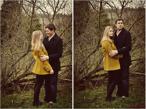 Vintage Autumn Pre-Wedding Engagement Session Surrey