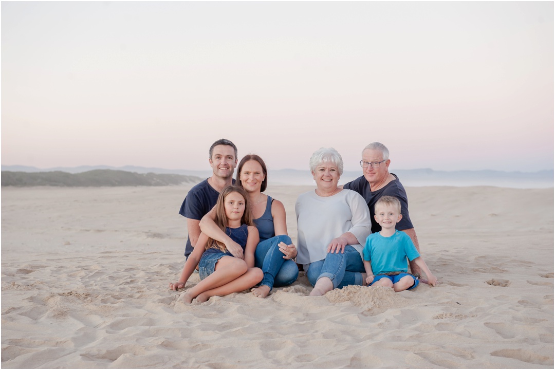 Extended family portrait in J Bay
