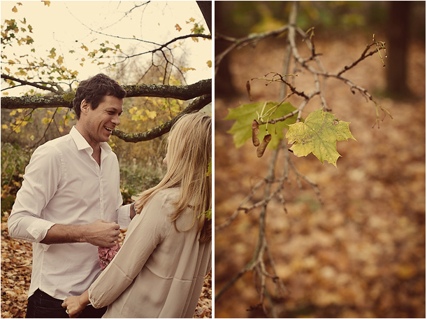 Vintage Autumn Pre-Wedding Engagement Session Surrey