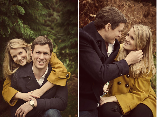 Vintage Autumn Pre-Wedding Engagement Session Surrey