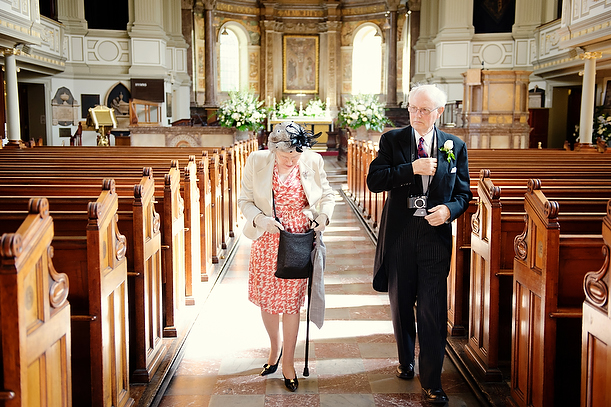 wedding at RIBA Gallery and Marylebone Parish