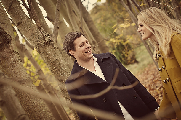 Vintage Autumn Pre-Wedding Engagement Session Surrey