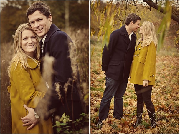 Vintage Autumn Pre-Wedding Engagement Session Surrey