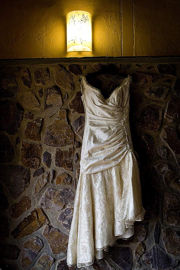 Wedding Dress hanging up