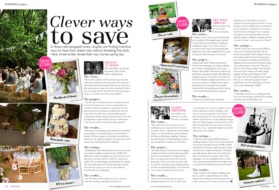 Wedding Magazine features Robyn & Robin's DIY wedding Wedding Magazine features Robyn & Robin's DIY wedding
