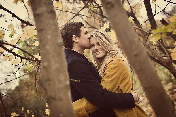 Vintage Autumn Pre-Wedding Engagement Session Surrey