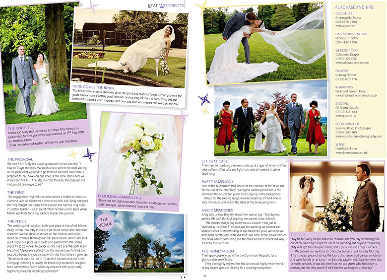 Surrey Wedding Photography Your Surrey Wedding magazine features a real wedding by Segerius Bruce Photography