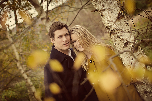 Vintage Autumn Pre-Wedding Engagement Session Surrey